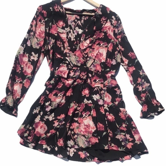 Joie Joada Floral Silk Ruffle Dress *see descript - Picture 4 of 9
